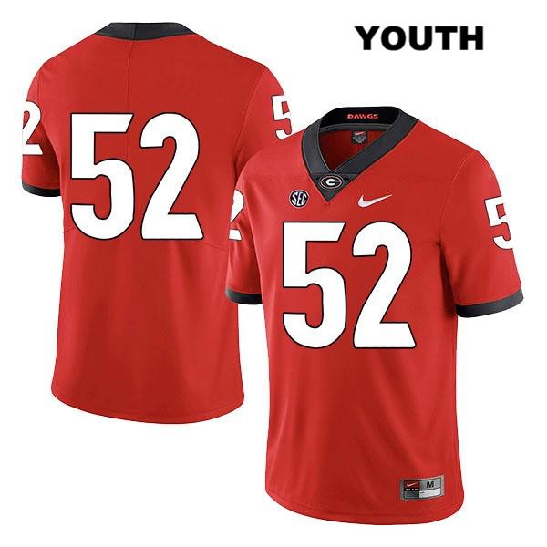 Georgia Bulldogs Youth Tyler Clark #52 NCAA No Name Legend Authentic Red Nike Stitched College Football Jersey HLD7256XQ